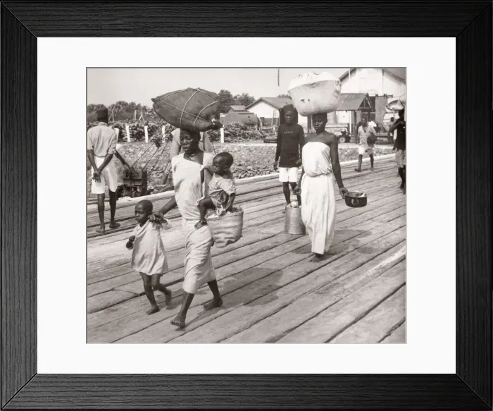 Framed Print : 1940s East Africa - passenger ferry across Lake Albert Framed Print : 1940s East Africa - passenger ferry across Lake Albert