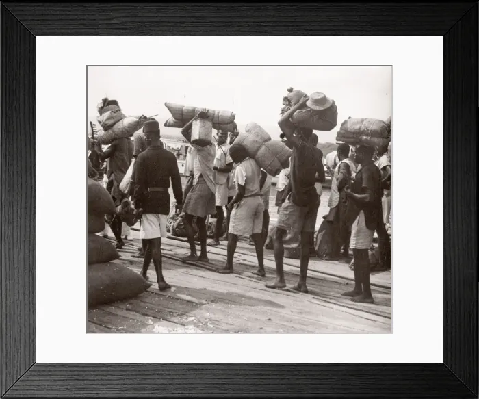 Framed Print : 1940s East Africa - passenger ferry across Lake Albert Framed Print : 1940s East Africa - passenger ferry across Lake Albert