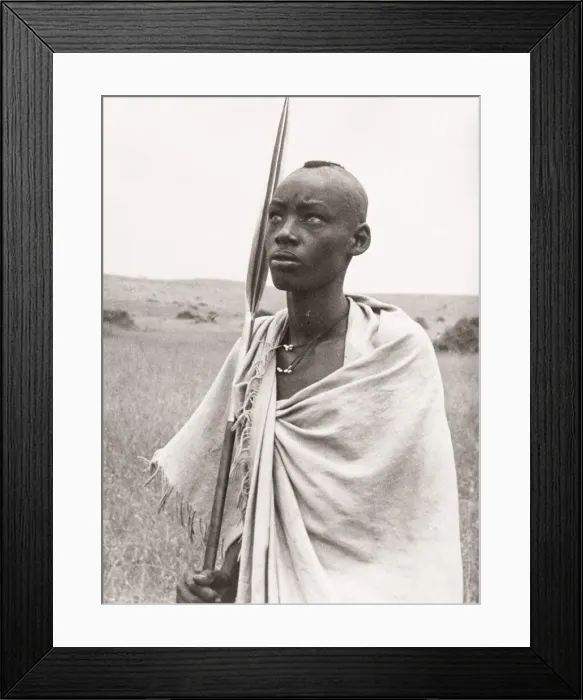 Framed Print : 1940s East Africa Uganda herdsman Mugabe of Ankole Framed Print : 1940s East Africa Uganda herdsman Mugabe of Ankole