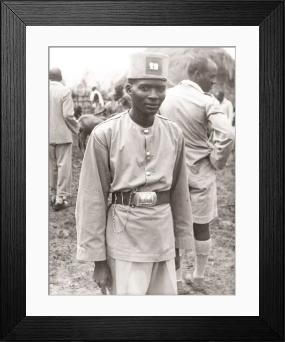 Framed Print : 1940s East Africa - Uganda - a chiefs policeman Framed Print : 1940s East Africa - Uganda - a chiefs policeman