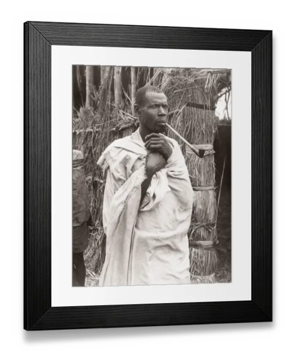 Framed Print : 1940s East Africa - Uganda - a village herdsman Framed Print : 1940s East Africa - Uganda - a village herdsman