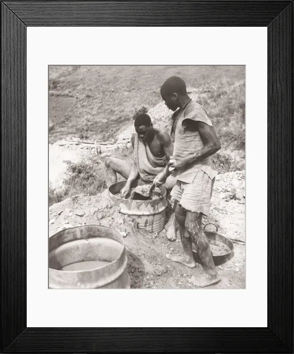 Framed Print : 1940s East Africa - Uganda tin mines Mirusanda Ankole Framed Print : 1940s East Africa - Uganda tin mines Mirusanda Ankole