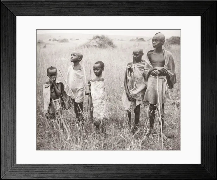 Framed Print : 1940s East Africa - Uganda - children Framed Print : 1940s East Africa - Uganda - children