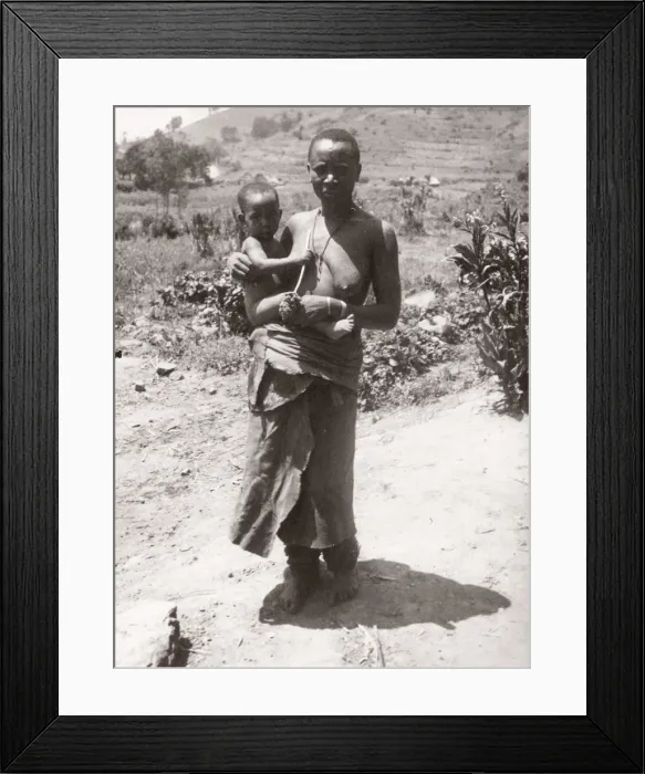 Framed Print : 1940s East Africa - Uganda - Chigga tribal group Framed Print : 1940s East Africa - Uganda - Chigga tribal group