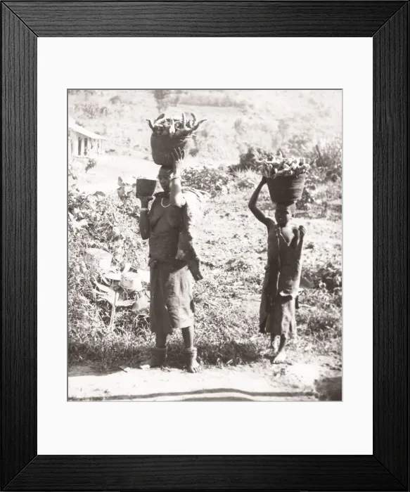 Framed Print : 1940s East Africa - Uganda - Chigga tribal group Framed Print : 1940s East Africa - Uganda - Chigga tribal group