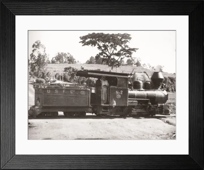 Framed Print : 1940s East Africa - Uganda train Lugasi sugar plantation Framed Print : 1940s East Africa - Uganda train Lugasi sugar plantation