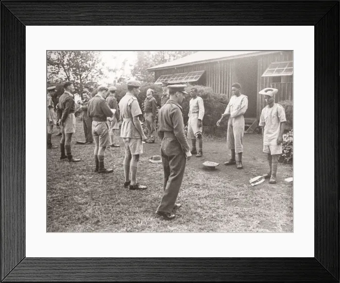 Framed Print : 1940s East Africa - training camp Kenya for African recruits Framed Print : 1940s East Africa - training camp Kenya for African recruits