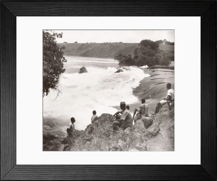 Framed Print : 1940s East Africa - Uganda - Ripon Falls, Lake Victoria Framed Print : 1940s East Africa - Uganda - Ripon Falls, Lake Victoria