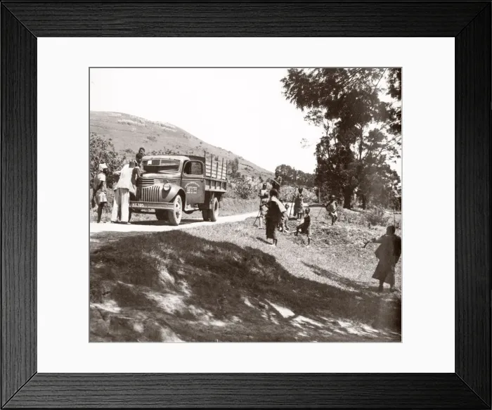 Framed Print : 1940s East Africa - Uganda - rural transport scenery Framed Print : 1940s East Africa - Uganda - rural transport scenery