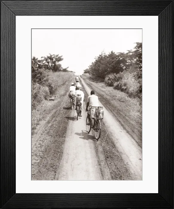 Framed Print : 1940s East Africa - Uganda - rural transport, bicycle Framed Print : 1940s East Africa - Uganda - rural transport, bicycle