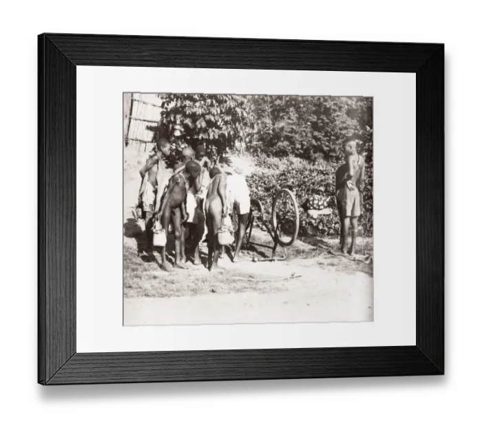 Framed Print : 1940s East Africa - Uganda rural transport bicycle Framed Print : 1940s East Africa - Uganda rural transport bicycle