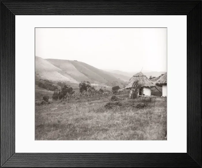 Framed Print : 1940s East Africa - Uganda - houses, Marusange Valley