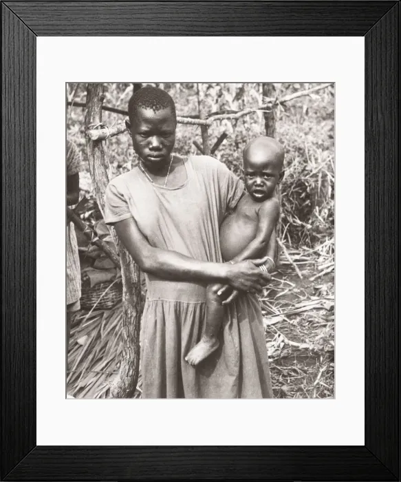 Framed Print : 1940s East Africa - woman Banyankole tribal group Framed Print : 1940s East Africa - woman Banyankole tribal group
