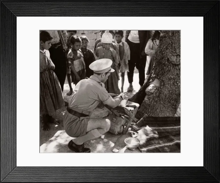Framed Print : 1943 Syria British military treat Kurdish on Turkey border Framed Print : 1943 Syria British military treat Kurdish on Turkey border
