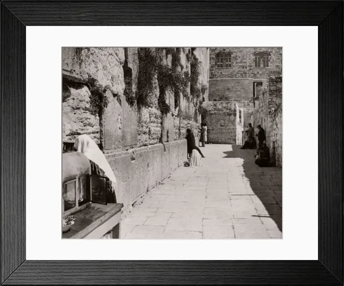 Framed Print : 1943 Jerusalem, Palestine (Israel) - western or waling wall Framed Print : 1943 Jerusalem, Palestine (Israel) - western or waling wall