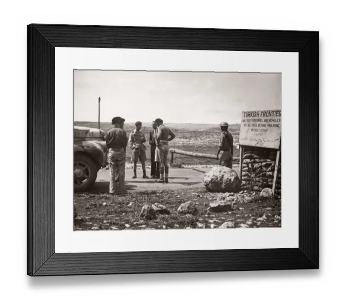 Framed Print : 1943 - border crossing between Syria and Turkey Framed Print : 1943 - border crossing between Syria and Turkey