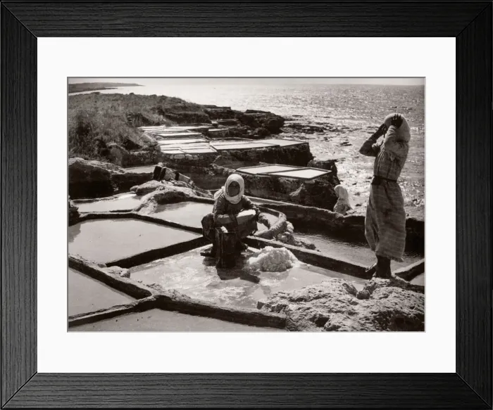 Framed Print : 1943 - Syria - making salt from sea water, coast at Tartus Framed Print : 1943 - Syria - making salt from sea water, coast at Tartus