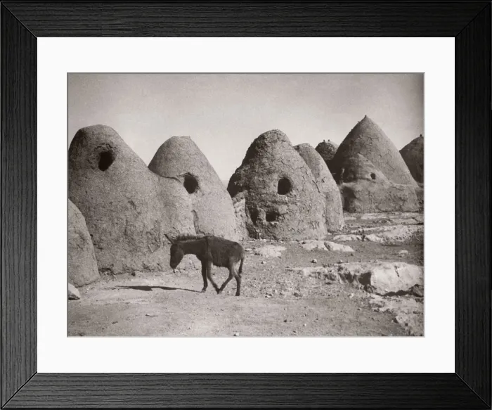 Framed Print : 1943 Syria village with traditional mud beehive houses Framed Print : 1943 Syria village with traditional mud beehive houses