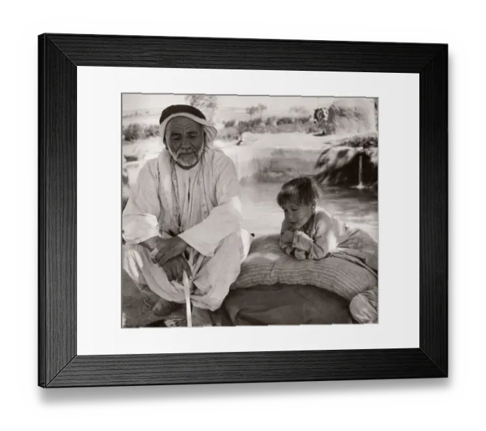 Framed Print : 1943 Syria - man and boy suffering from Trachoma Framed Print : 1943 Syria - man and boy suffering from Trachoma