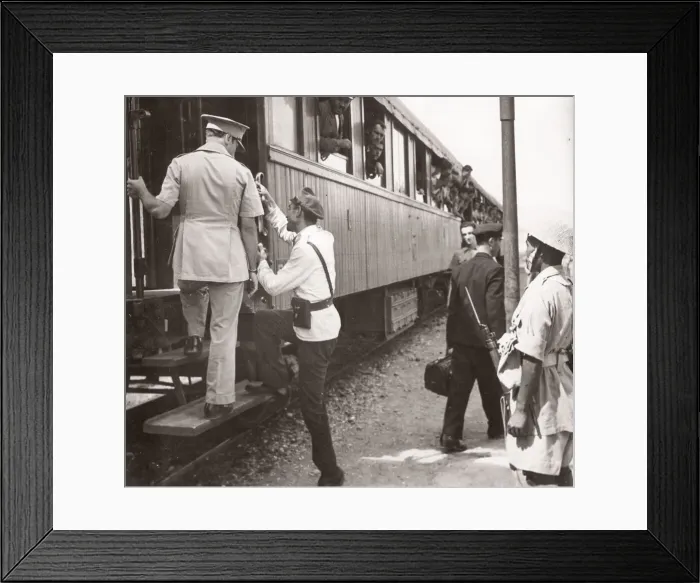 Framed Print : 1943 Middle East Syria refugees from Europe Taurus Express Framed Print : 1943 Middle East Syria refugees from Europe Taurus Express