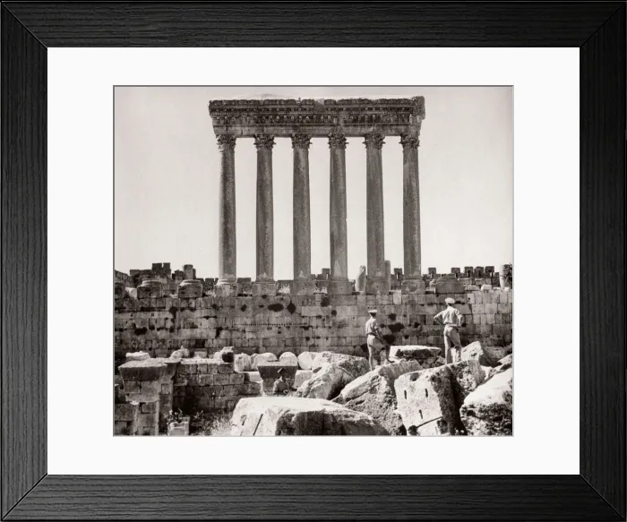 Framed Print : 1943 Lebanon Temple of Jupiter Baalbek Ba albek Framed Print : 1943 Lebanon Temple of Jupiter Baalbek Ba albek