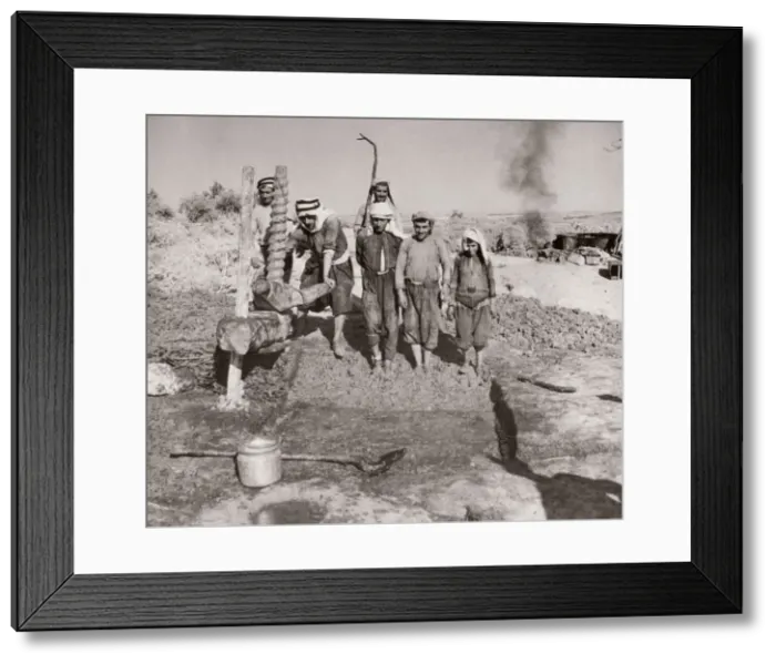 Framed Print : 1943 Syria - boiling grapes to made Arak liqour Framed Print : 1943 Syria - boiling grapes to made Arak liqour