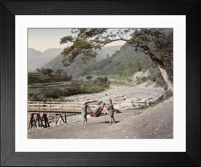 Framed Print : Sanmaibashi, wooden bridge near Yumoto, Japan Framed Print : Sanmaibashi, wooden bridge near Yumoto, Japan