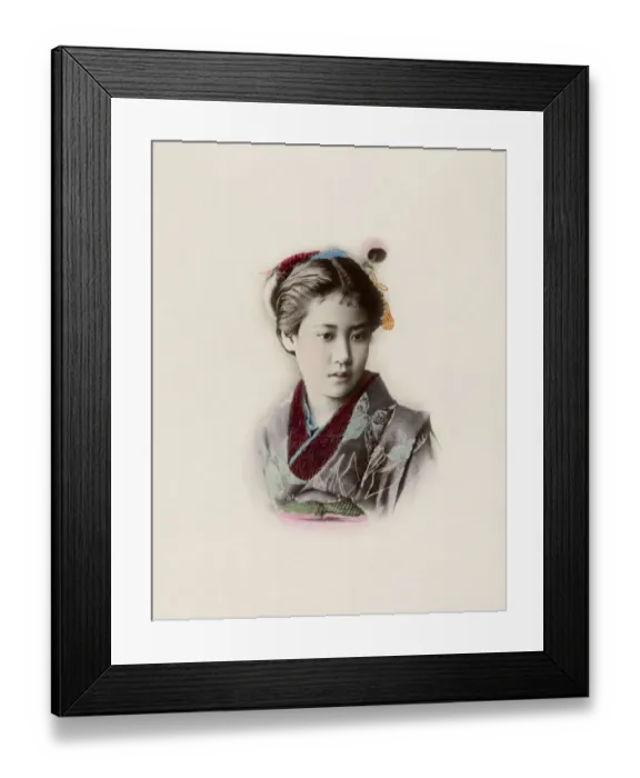 Framed Print : Portrait of a young Japanese woman, Japan Framed Print : Portrait of a young Japanese woman, Japan