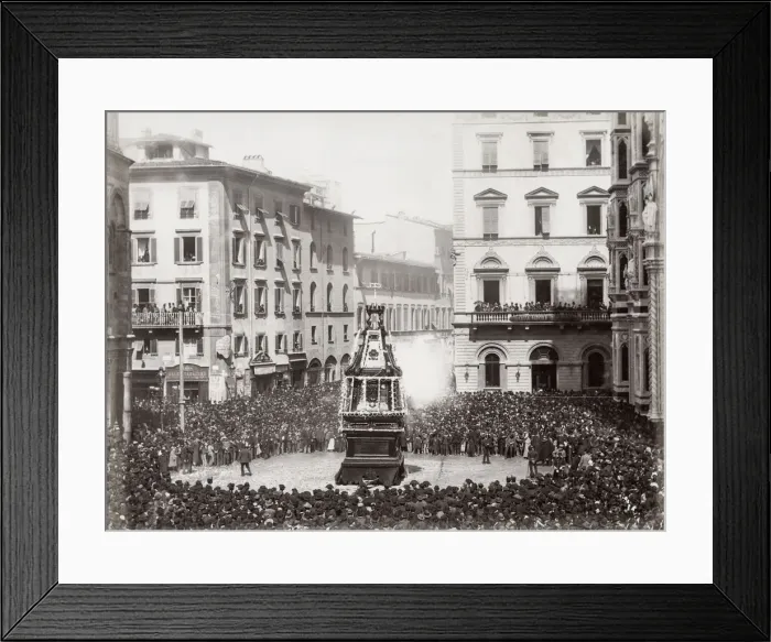 Framed Print : Florence, Italy, 31st March 1888. The Scoppio del Carro Framed Print : Florence, Italy, 31st March 1888. The Scoppio del Carro