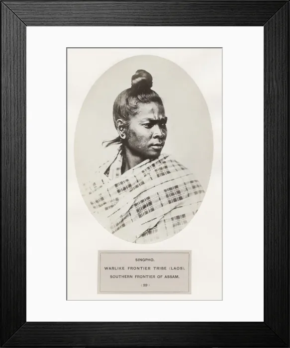 Framed Print : Singhpo, warlike frontier tribe, southern frontier of Assam Framed Print : Singhpo, warlike frontier tribe, southern frontier of Assam