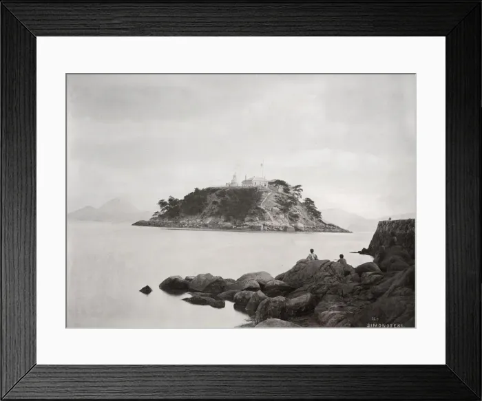 Framed Print : Island and lighthouse, Shimonoseki - Japan Framed Print : Island and lighthouse, Shimonoseki - Japan