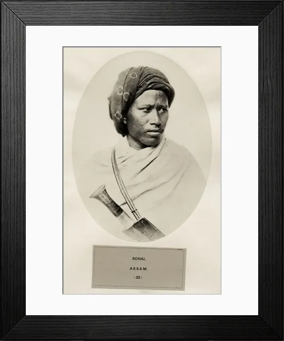 Framed Print : Sonai, Assam, man with knife Framed Print : Sonai, Assam, man with knife