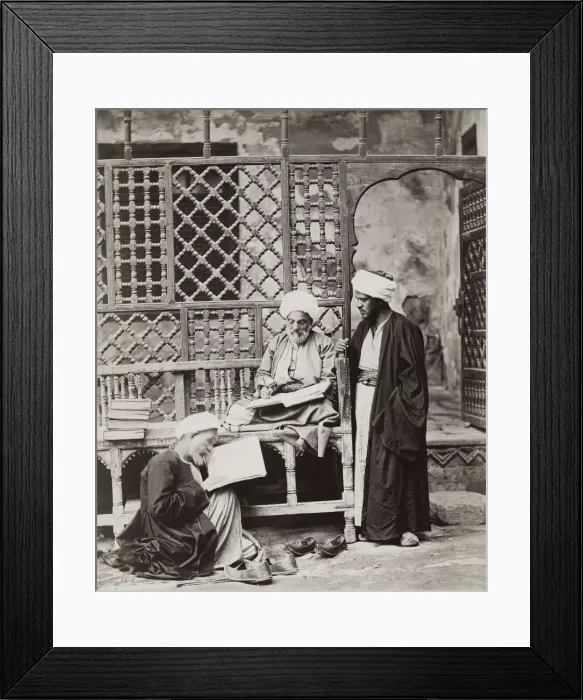 Framed Print : Muslim Theologians, Imams, Cairo, c. 1890 Framed Print : Muslim Theologians, Imams, Cairo, c. 1890