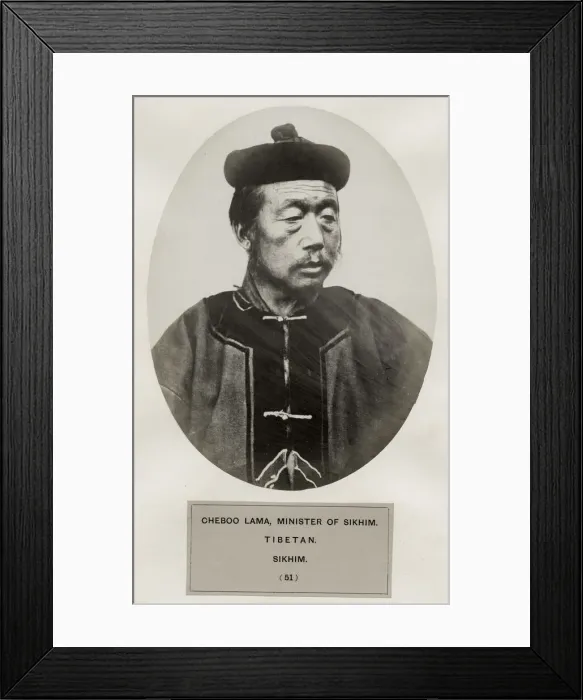 Framed Print : Cheboo Lama, Minister of Sikhim, Tibetan Framed Print : Cheboo Lama, Minister of Sikhim, Tibetan