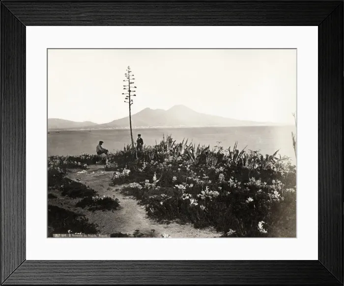 Framed Print : Italy c. 1880s - Mount Vesuvius from Nisida Framed Print : Italy c. 1880s - Mount Vesuvius from Nisida