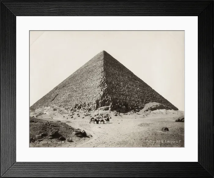 Framed Print : Pyramid of Cheops, Giza, Egypt, c. 1890 s Framed Print : Pyramid of Cheops, Giza, Egypt, c. 1890 s
