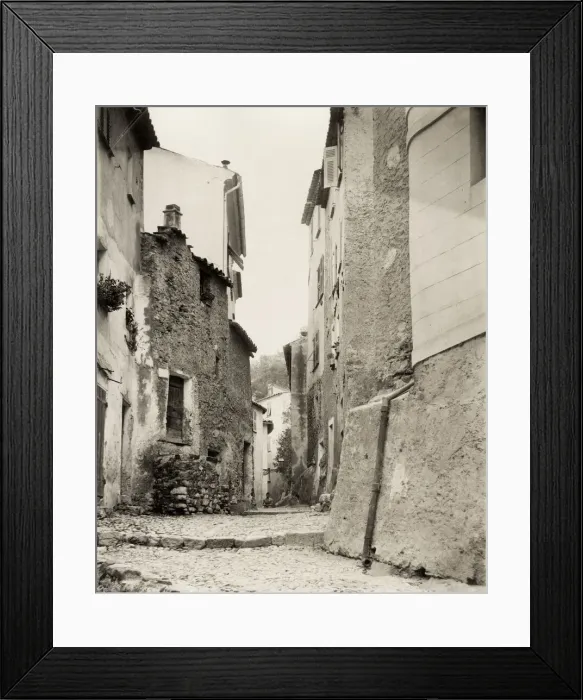 Framed Print : France c. 1890 - Menton, street in the old town Framed Print : France c. 1890 - Menton, street in the old town
