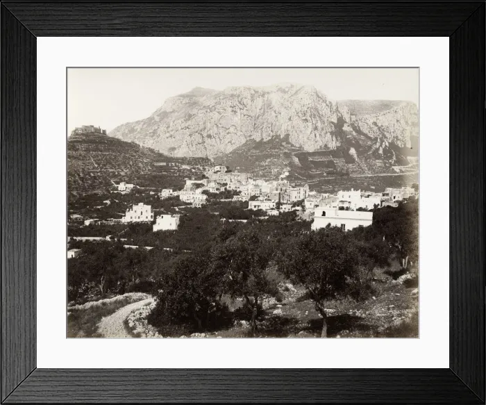 Framed Print : Italy c. 1880s - view on the island of Capri Framed Print : Italy c. 1880s - view on the island of Capri