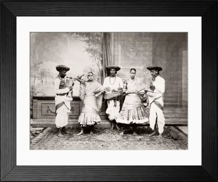 Framed Print : Indian dancers and musicians, India, c. 1880 s Framed Print : Indian dancers and musicians, India, c. 1880 s