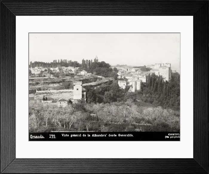 Framed Print : Granada, Spain - general view of the Alhambra Palace Framed Print : Granada, Spain - general view of the Alhambra Palace
