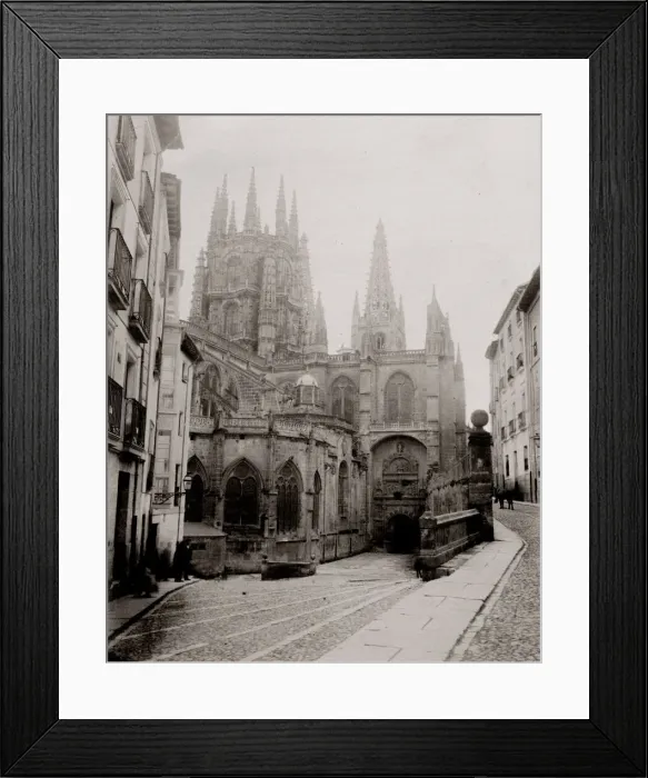 Framed Print : Burgos Spain, street view and the cathedral Framed Print : Burgos Spain, street view and the cathedral