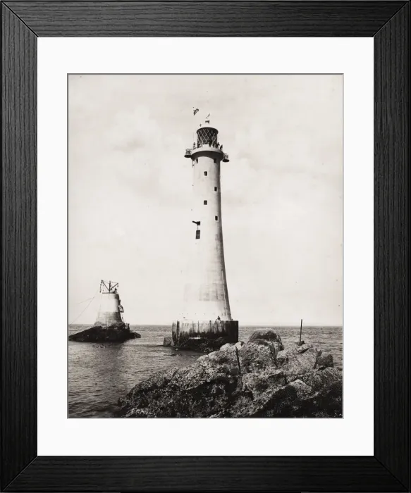 Framed Print : The new Eddystone Lighthouse after completion, c. 1890 Framed Print : The new Eddystone Lighthouse after completion, c. 1890