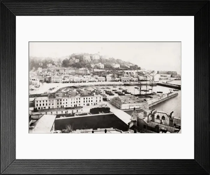 Framed Print : Harbour and town at Torquay, Devon, England Framed Print : Harbour and town at Torquay, Devon, England