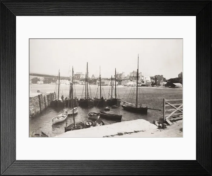 Framed Print : Fishing boats in the harbour, Port Erin, Isle of Man
