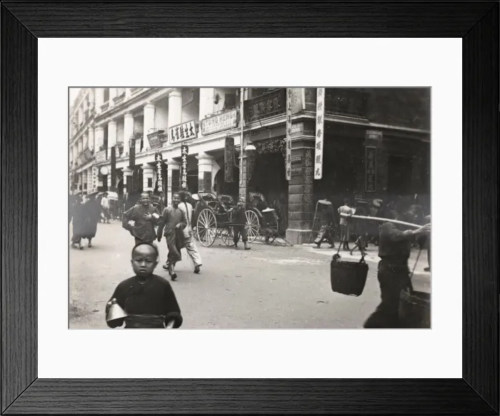 Framed Print : Queens Road Hong Kong, busy street scene Framed Print : Queens Road Hong Kong, busy street scene