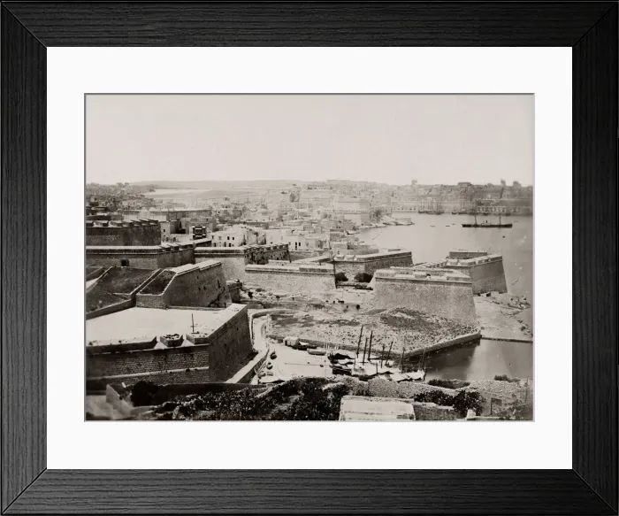 Framed Print : Harbour and city, Valletta, Malta Framed Print : Harbour and city, Valletta, Malta