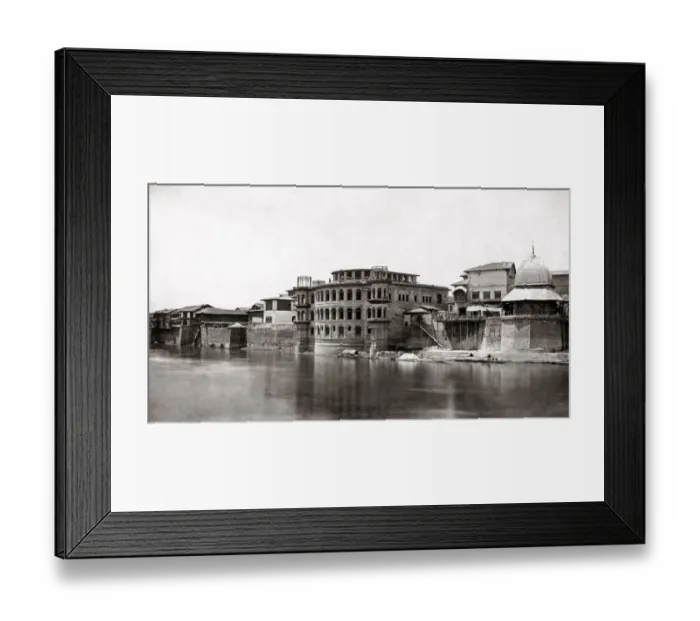 Framed Print : Maharajahs Palace, Srinagar, Kashmir, India, 1860 s Framed Print : Maharajahs Palace, Srinagar, Kashmir, India, 1860 s