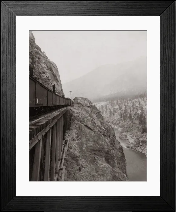 Framed Print : Train on the Candian Pacific Railway, c. 1890 Framed Print : Train on the Candian Pacific Railway, c. 1890