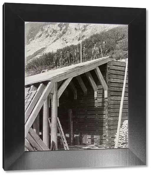 Snow shed Canadian Pacific Railway, Canada c. 1890