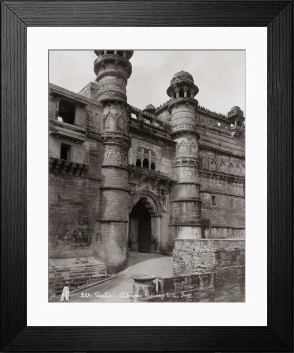 Framed Print : Entrance to The Fort, Gwalior, India, c. 1890 Framed Print : Entrance to The Fort, Gwalior, India, c. 1890